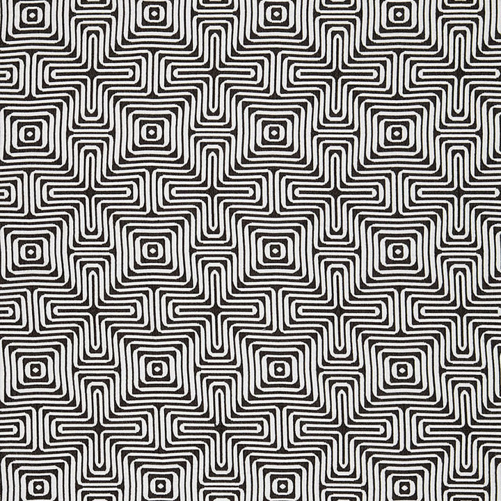 Amazing Maze Kohl 65322 by Schumacher Fabric TRINA TURK See Sample UNITED STATES OF AMERICA MEDIUM DUTY </p><p>Repeat: Horizontal: 6 3/8" (16CM) and Vertical: 6 3/8" (16CM) 51" WIDE (130CM) - Fabric Carolina -