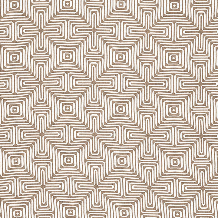 Amazing Maze Sand 65323 by Schumacher Fabric TRINA TURK See Sample UNITED STATES OF AMERICA MEDIUM DUTY </p><p>Repeat: Horizontal: 6 3/8" (16CM) and Vertical: 6 3/8" (16CM) 51" WIDE (130CM) - Fabric Carolina -