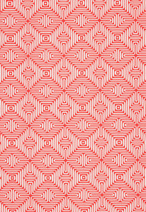 Amazing Maze Coral 65324 by Schumacher Fabric