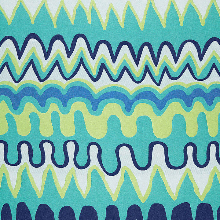 Zig Zag Weave Laguna 65330 by Schumacher Designer Fabric TRINA TURK See Sample UNITED STATES OF AMERICA MEDIUM DUTY </p><p>Repeat: Horizontal: 28 3/4" (73CM) and Vertical: 36 3/4" (93CM) 55" WIDE (140CM) - Swanky Fabrics -
