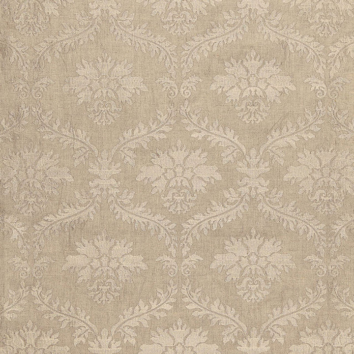 Valbonne Linen Embroidery Greige 65340 by Schumacher Fabric AU NATUREL LINEN 88% VISCOSE 12% INDIA </p><p>Repeat: Horizontal: 10" (25CM) and Vertical: 12 3/8" (31CM) 51.5 - Fabric Carolina -