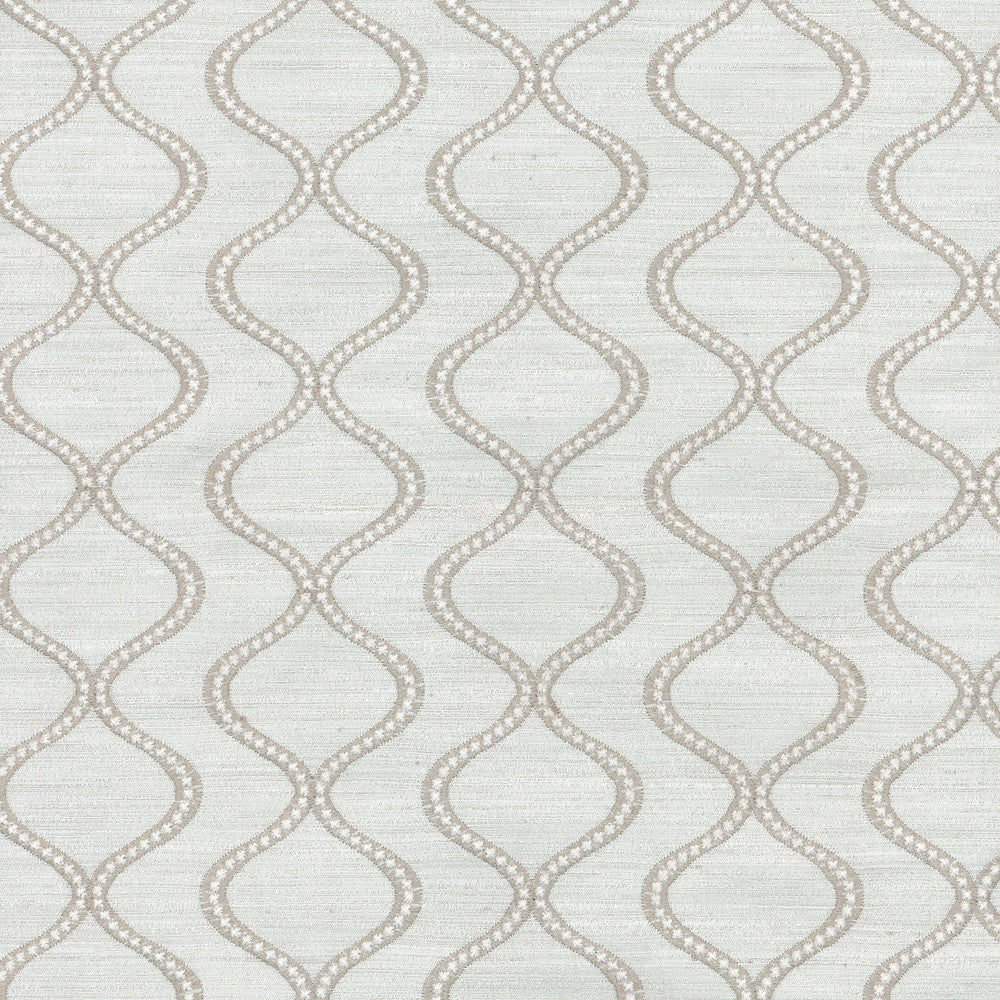 Cosmic Way Emb Platinum 653770 by Waverly Fabric - BASE: 70% POLYESTER 30% COTTON, EMB: 100% RAYON India 27000 Horizontal: 4.375 and Vertical: 2 55'' Base 53'' Emb - Fabric Carolina -