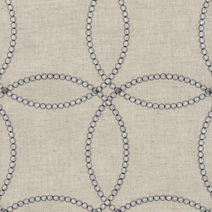 String Along Emb Gunmetal 653890 by Waverly Fabric - Base:100% Cotton 51000 Horizontal: 6 and Vertical: 6 56''base 54''emb - Fabric Carolina -