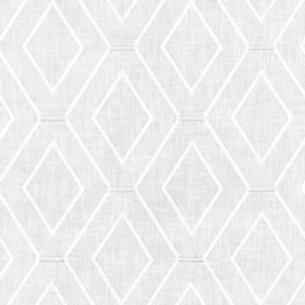 Diamond Duo Emb Frost 653990 by Waverly Fabric SIMPLY BRILLIANT II BASE:70% Polyester 30% Cotton EMBROID:100% Polyester INDIA Wyzenbeek 33,000 Horizontal: 4.30" and Vertical: 4.50" 58" - Fabric Carolina -