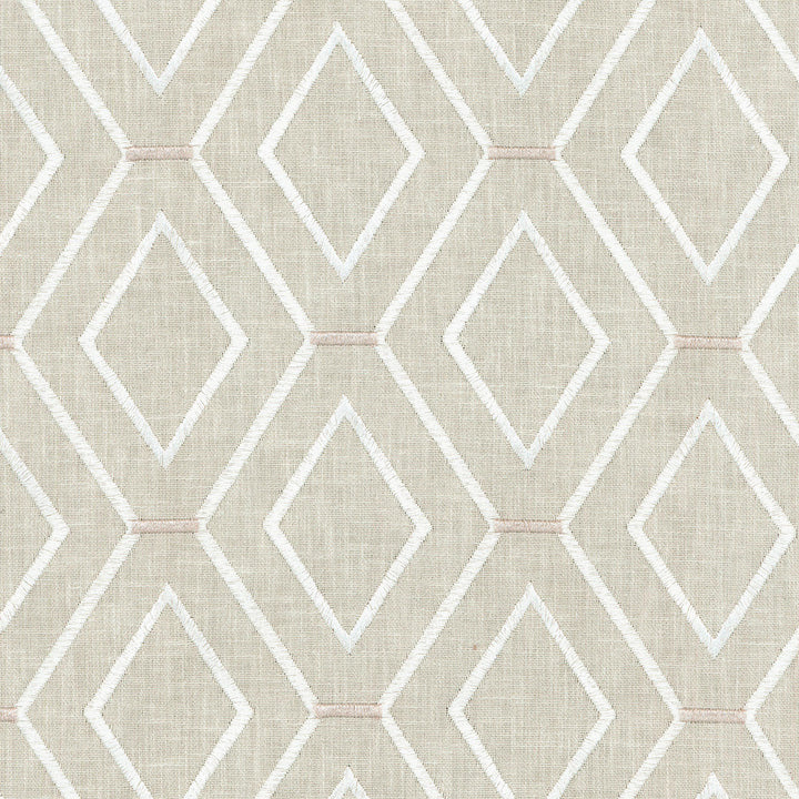 Diamond Duo Emb Parchment 653992 by Waverly Fabric SIMPLY BRILLIANT II BASE:70% Polyester 30% Cotton EMBROID:100% Polyester INDIA Wyzenbeek 33,000 Horizontal: 4.30" and Vertical: 4.50" 58" - Fabric Carolina -