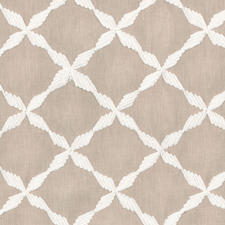 Andalus Emb Flax 654241 by Waverly Fabric - BASE: 50% POLYESTER 50% COTTON, EMB: 65% RAYON 35% LINEN India 51000 Horizontal: 5 and Vertical: 4.5 54 - Fabric Carolina -