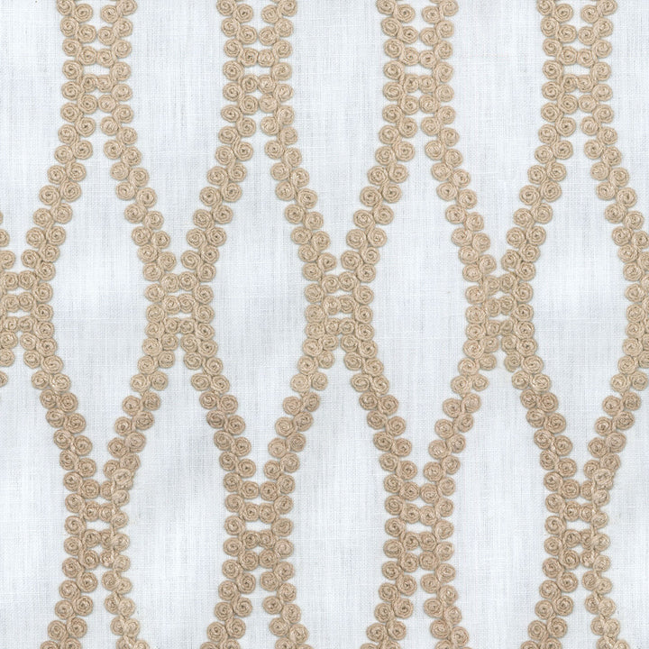 Blossom Emb Twine 654250 by Waverly Fabric - 100% Linen India 51000 Horizontal: 3.25 and Vertical: 9 55 - Fabric Carolina -