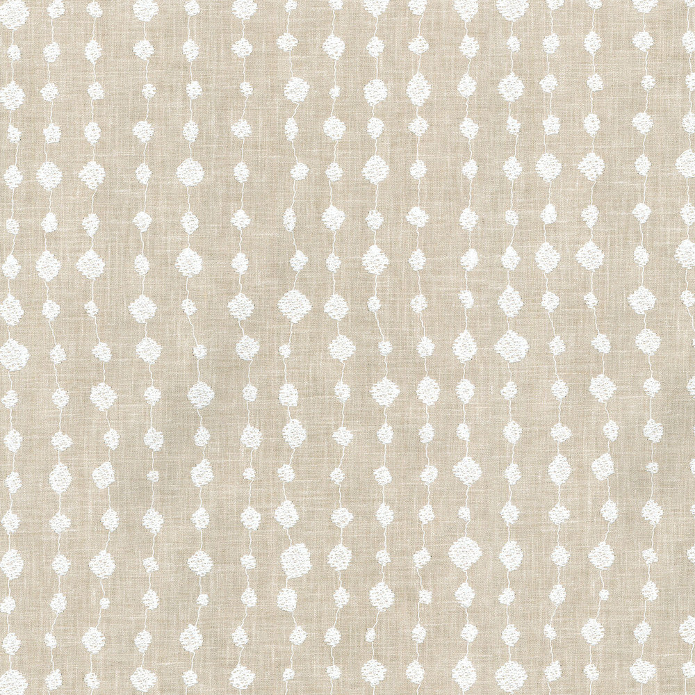 Droplet Emb Sand 654271 by Waverly Fabric - Base: 52%Poly 48%Cotton Emb:100%Cotton India 12000 Horizontal: 12.75 and Vertical: 12.5 54" base 51" embroidery - Fabric Carolina -