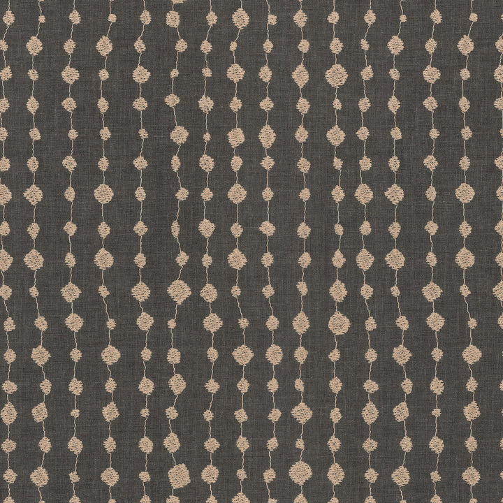 Droplet Emb Charcoal 654274 by Waverly Fabric - Base: 52%Poly 48%Cotton Emb:100%Cotton India 12000 Horizontal: 12.75 and Vertical: 12.5 54" base 51" embroidery - Fabric Carolina -
