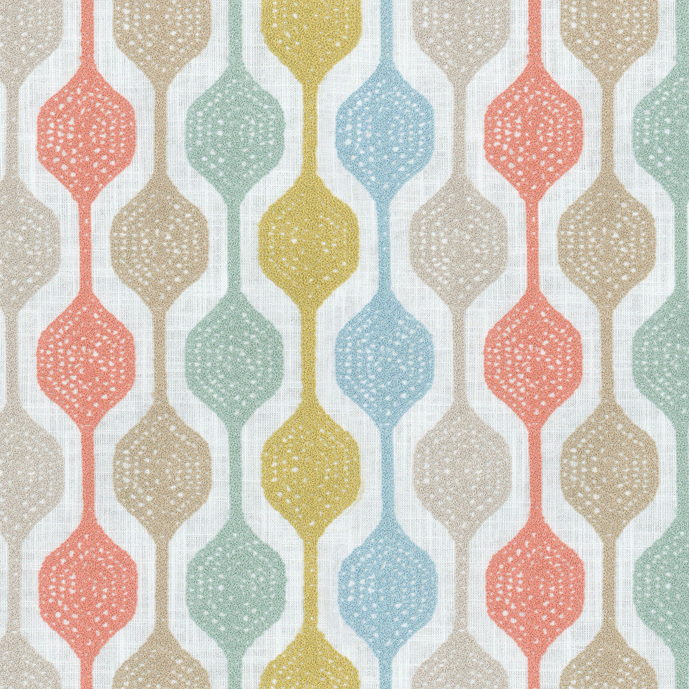 Handywork Emb Carnival 654280 by Waverly Fabric - Base: 52%Poly 48%Cotton Emb: 100% Cotton India 15000 Horizontal: 9 and Vertical: 4.75 55" Base 54" Emb - Fabric Carolina -