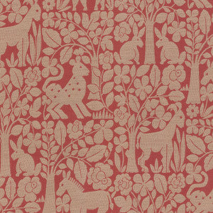 Forest Friends Persimmon 654371 by Waverly Fabric