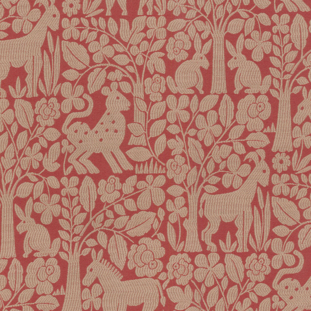 Forest Friends Persimmon 654371 by Waverly Fabric - Base:65%Cotton 35%Polyester CHINA 51000 Horizontal: 13.5 and Vertical: 18 54 - Fabric Carolina -