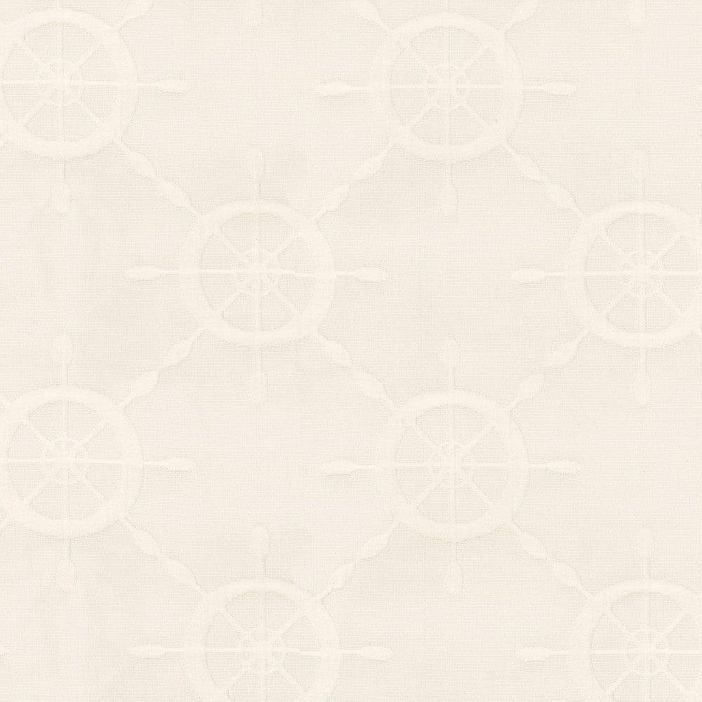 Ship'S Wheel Chalk 654421 by Waverly Fabric DECKED OUT 70% Cotton 30% Polyester CHINA Wyzenbeek 50,000 Horizontal: 7.25" and Vertical: 6.75" 54" - Fabric Carolina -
