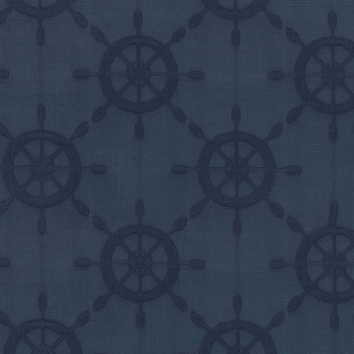 Ship'S Wheel Navy 654424 by Waverly Fabric - 70% Cotton 30% Polyester CHINA 50000 Horizontal: 7.25 and Vertical: 6.75 54 - Fabric Carolina -