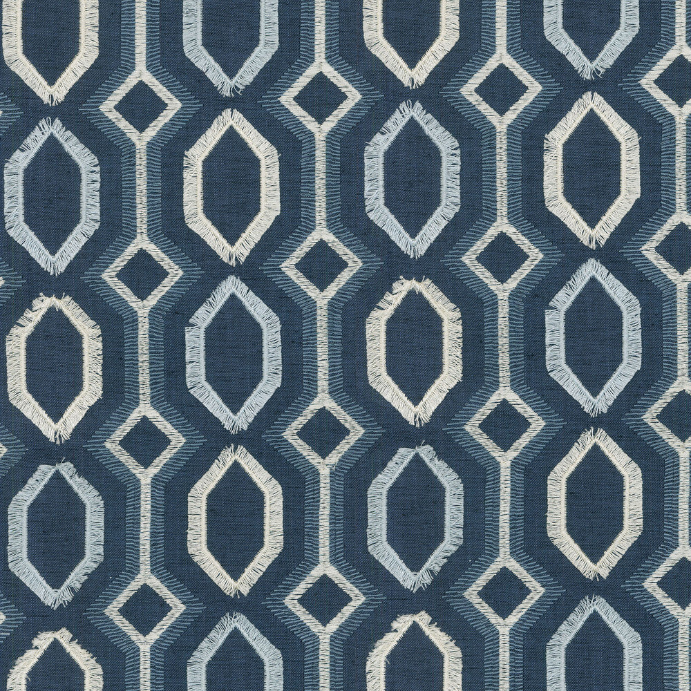 MAISIE EMBROIDERY DENIM 654491 by Waverly Fabric - 100% COTTON 51000 Horizontal: 3 and Vertical: 3.25 56 - Fabric Carolina -