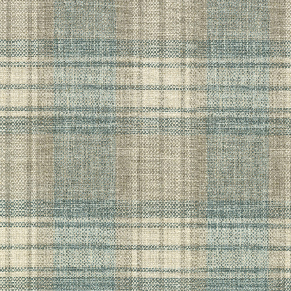 Kintyre Plaid Glacier 654613 by Waverly Fabric - 87% Polyester 8% Cotton 5% Linen INDIA 51000 Horizontal: 7.6 and Vertical: 7 54 - Fabric Carolina -