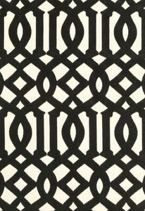 Imperial Trellis Velvet Noir 65593 by Schumacher Fabric