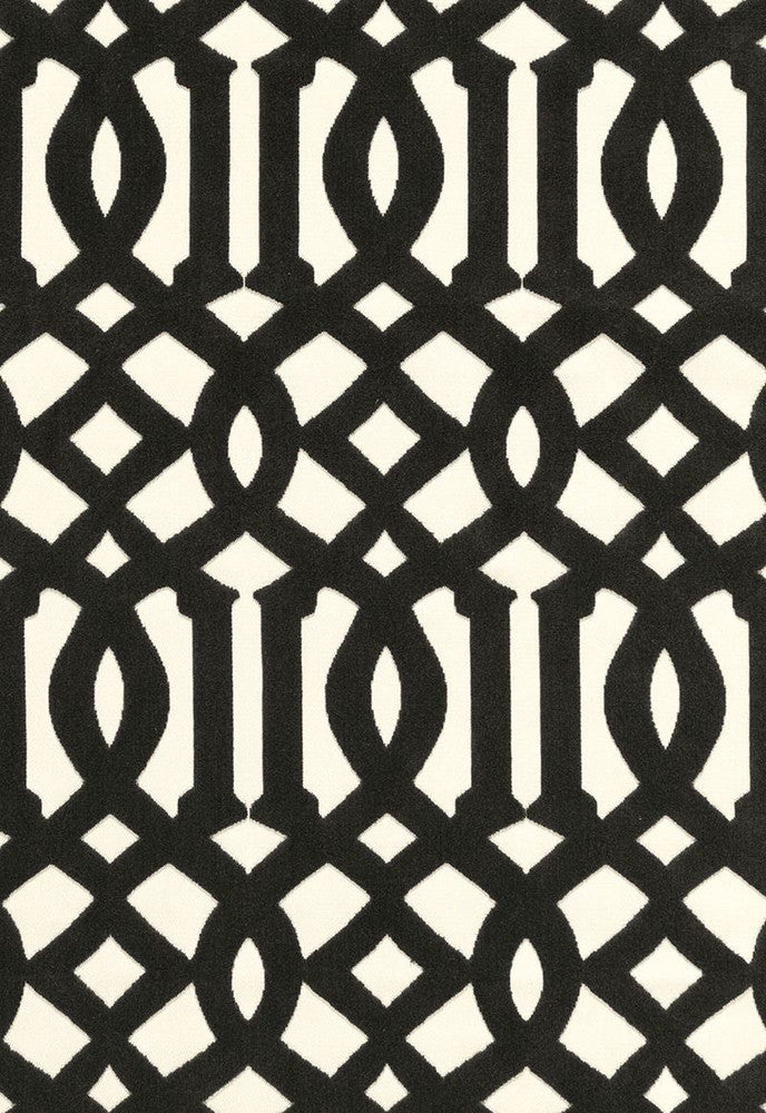 Imperial Trellis Velvet Noir 65593 by Schumacher Fabric Chroma 73% Cotton, 27% Viscose Martindale 20,000 Horizontal: 5.625 and Vertical: 10.5 55 - Fabric Carolina -