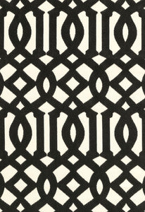 Imperial Trellis Velvet Noir 65593 by Schumacher Fabric