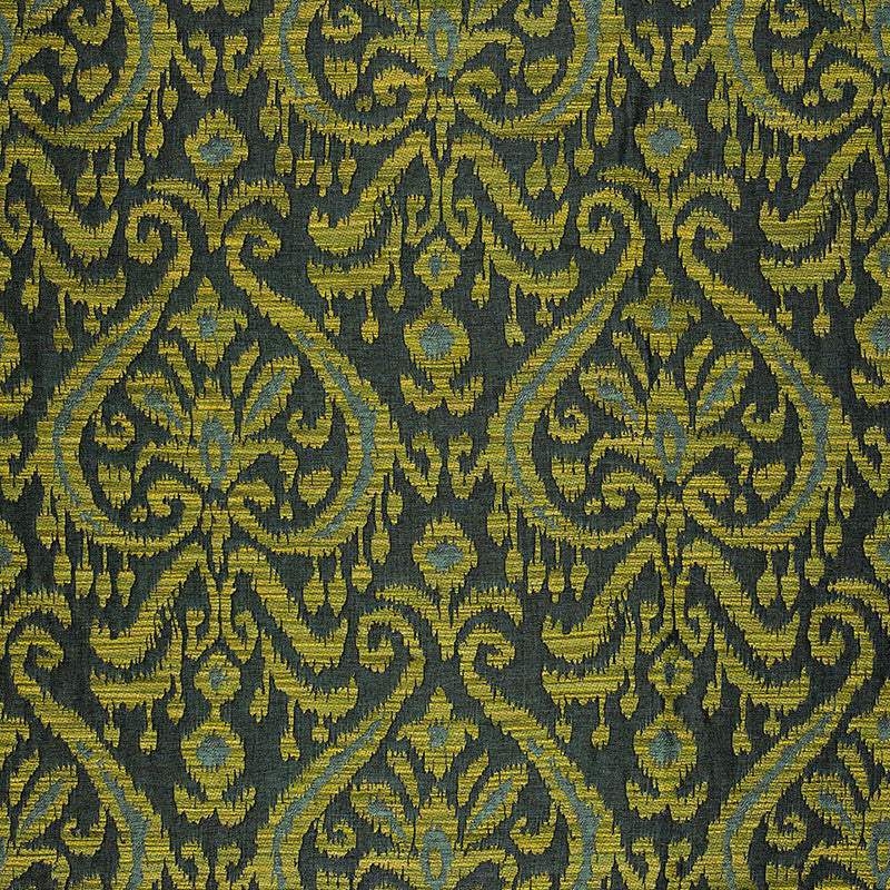 Maroc Linen Damask Viridian 65630 by Schumacher Fabric Schumacher Fabric Maroc Linen Damask Viridian 65630Fabric JUTE 52% ITALY </p><p>Repeat: H: HORZ. 6 7/8" (17CM) , V: VERT. 25" (64CM) 55 - Fabric Carolina -