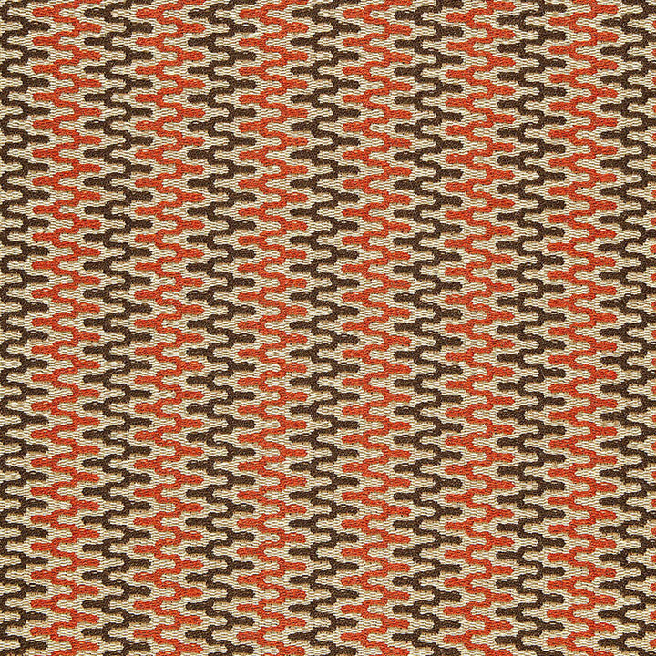 Rivington Weave Red Earth 65651 by Schumacher Designer Fabric CHROMA See Sample BELGIUM - </p><p>Repeat: Horizontal: 2 1/4" (6CM) and Vertical: 5/8" (2CM) 56" WIDE (142CM) - Swanky Fabrics -