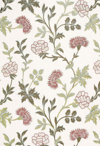 Sheridan Linen Embroidery Quartz 65662 by Schumacher Fabric