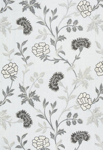 Sheridan Linen Embroidery Grisaille 65663 by Schumacher Fabric