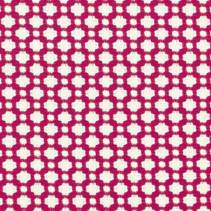 Betwixt Magenta/Natural 65685 by Schumacher Fabric ESSENTIALS: SMALL-SCALE UPHOLSTERY I COTTON 100% INDIA MARTINDALE 20,000 </p><p>Repeat: Horizontal: 1 5/8" (4CM) and Vertical: 1 3/8" (3CM) 54 - Fabric Carolina -