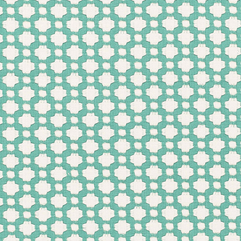 Betwixt Pool/Natural 65687 by Schumacher Fabric ESSENTIALS: SMALL-SCALE UPHOLSTERY I See Sample INDIA MEDIUM DUTY </p><p>Repeat: Horizontal: 1 5/8" (4CM) and Vertical: 1 3/8" (3CM) 54" WIDE (137CM) - Fabric Carolina -