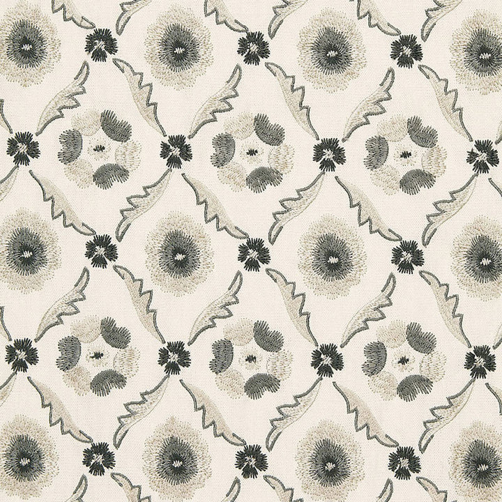 Claremont Embroidery Grisaille 65743 by Schumacher Fabric Schumacher Fabric Claremont Embroidery Grisaille 65743Fabric LINEN 61% INDIA </p><p>Repeat: H: HORZ. 4 3/4" (12CM) , V: VERT. 6 1/4" (16CM) 51.25 - Fabric Carolina -