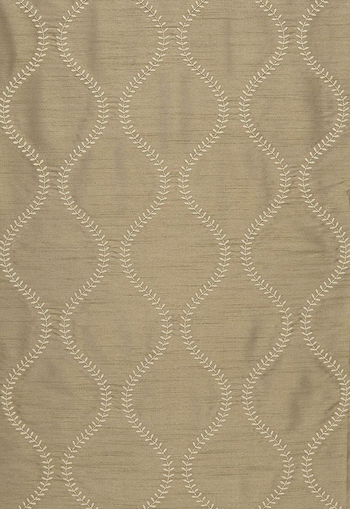 Agadir Embroidery Chanterelle 65750 by Schumacher Fabric Chroma 100% Polyester Wyzenbeek 12,000 Horizontal: 3.25 and Vertical: 7.5 50.5 - Fabric Carolina -