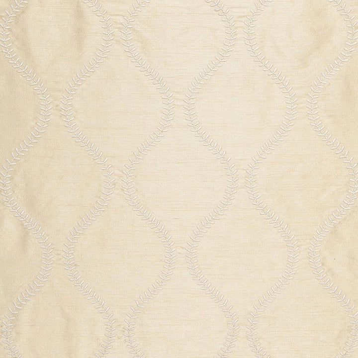 Agadir Embroidery Champagne 65752 by Schumacher Fabric CHROMA POLYESTER 100% INDIA WYZENBEEK 12,000 </p><p>Repeat: Horizontal: 3 1/4" (8CM) and Vertical: 7 1/2" (19CM) 50.5 - Fabric Carolina -
