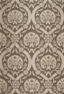 Taza Damask Chanterelle 65772 by Schumacher Fabric