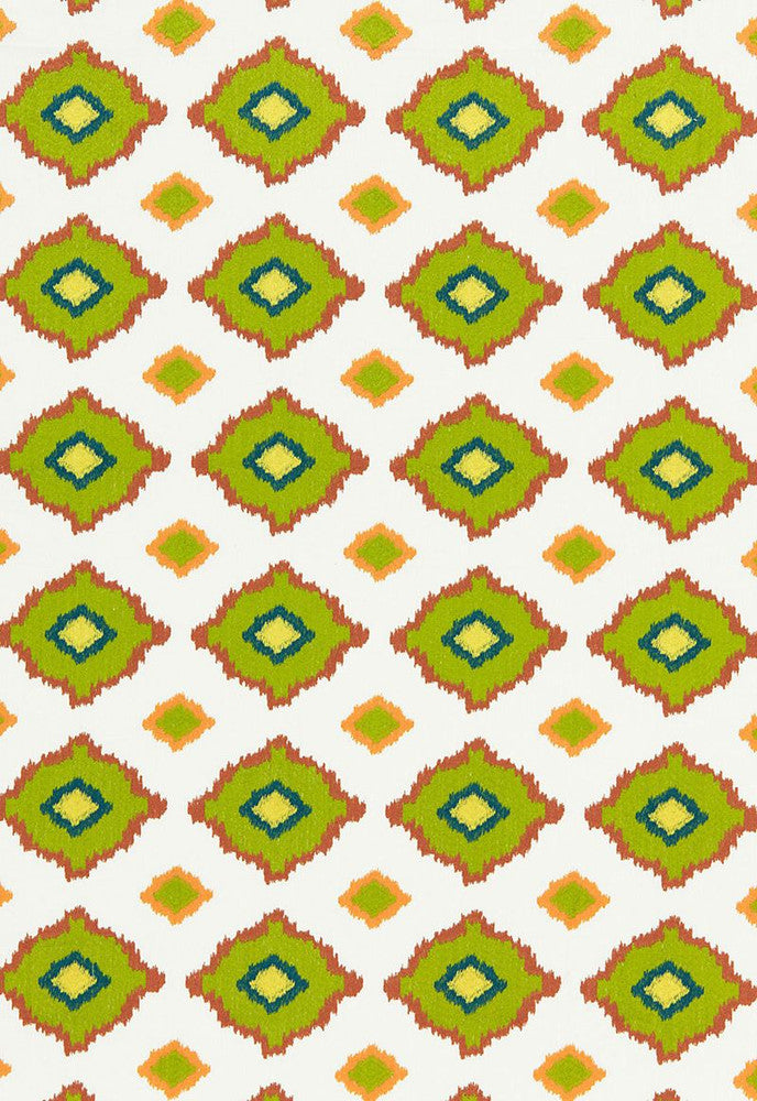 Sikar Embroidery Citrus 65780 by Schumacher Fabric Martyn-Lawrence-Bullard 61% Linen, 39% Cotton Martindale 12,000 Horizontal: 5.75 and Vertical: 5 52 - Fabric Carolina -