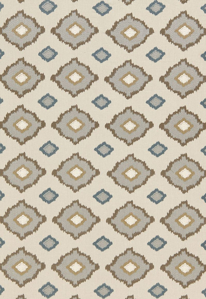 Sikar Embroidery Flax 65784 by Schumacher Fabric Martyn-Lawrence-Bullard 61% Linen, 39% Cotton Martindale 12,000 Horizontal: 5.75 and Vertical: 5 52 - Fabric Carolina -