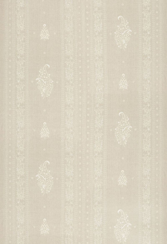 Jaipur Linen Embroidery Flax 65800 by Schumacher Designer Fabric Martyn-Lawrence-Bullard 89% Linen, 11% Viscose Wyzenbeek 23,000 Horizontal: 12.5 and Vertical: 30.5 50 - Swanky Fabrics -