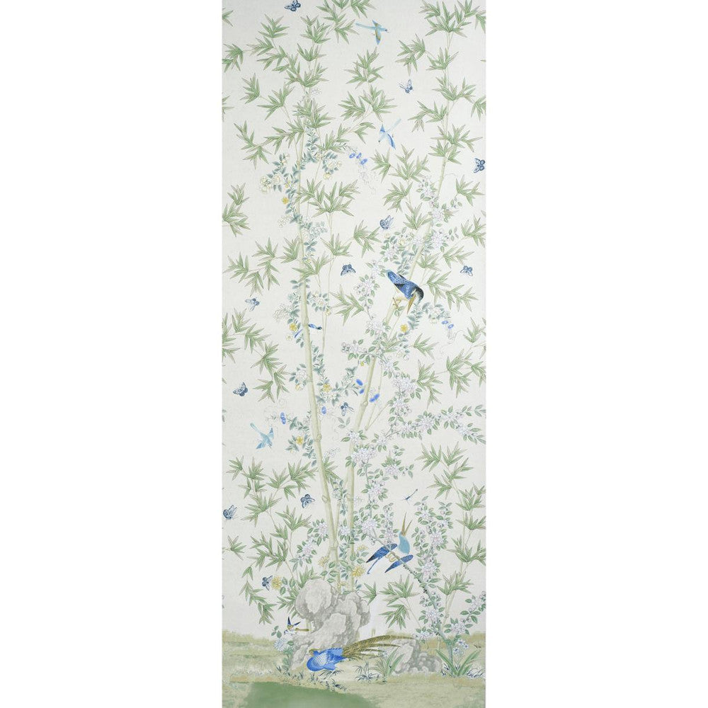 Brighton Pavilion Panel Green 5007745 by Schumacher Wallpaper Perennial Favorites 52.0" - Fabric Carolina -