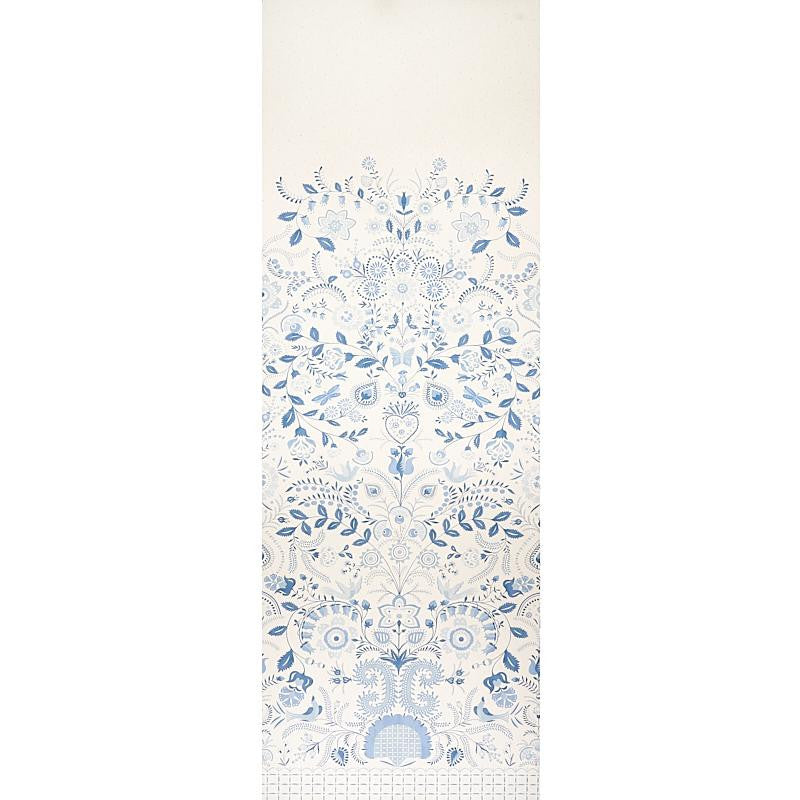Orla Panel Blue 5012151 by Schumacher Designer Wallpaper Bohemia 54.0" - Swanky Fabrics -