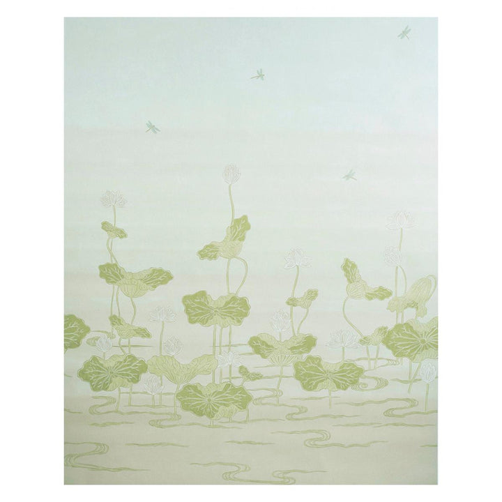 Kireina Lotus White Ivory 5011691 by Schumacher Wallpaper Perennial Favorites 108.0" - Fabric Carolina -