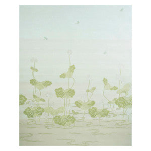 Kireina Lotus White Ivory 5011691 by Schumacher Wallpaper
