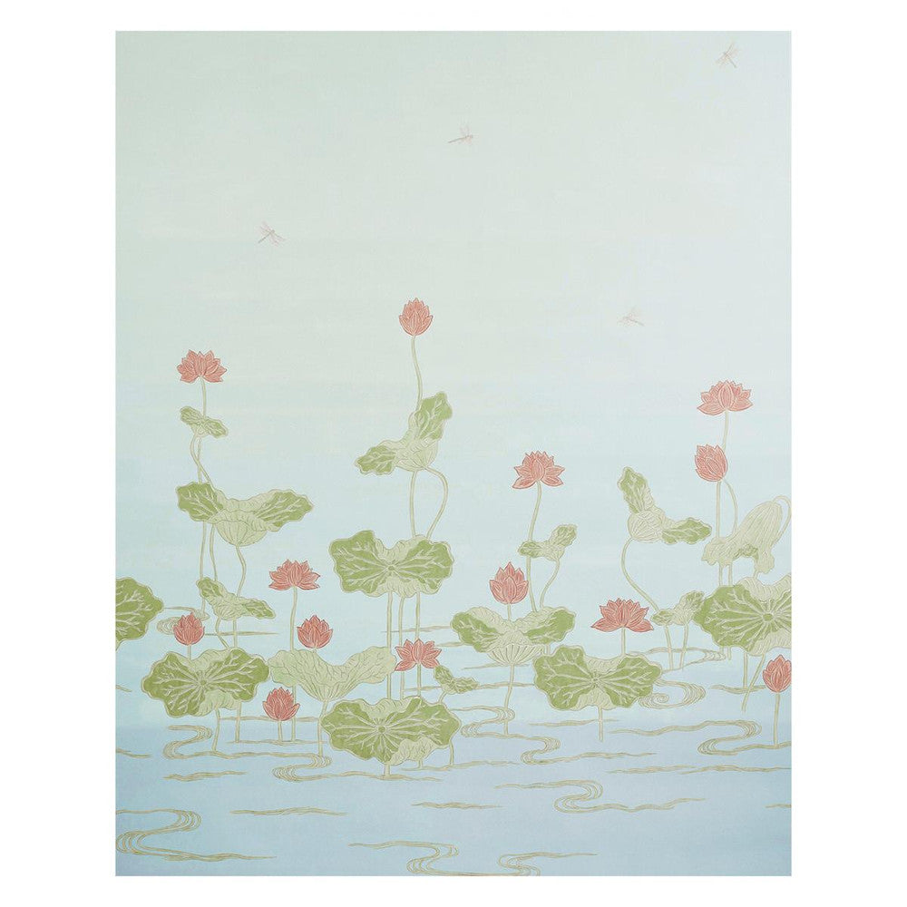 Kireina Lotus Mineral 5011692 by Schumacher Wallpaper Perennial Favorites 108.0" - Fabric Carolina -