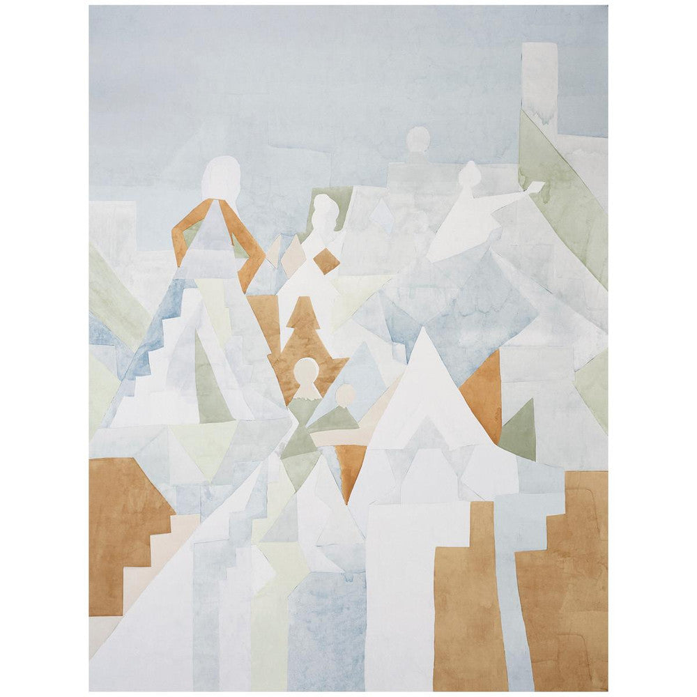 Steps Sky & Saddle 5011100 by Schumacher Wallpaper Peg Norriss 108.0" - Fabric Carolina -