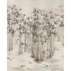 Kanji Sisal Ink 5011780 by Schumacher Wallpaper