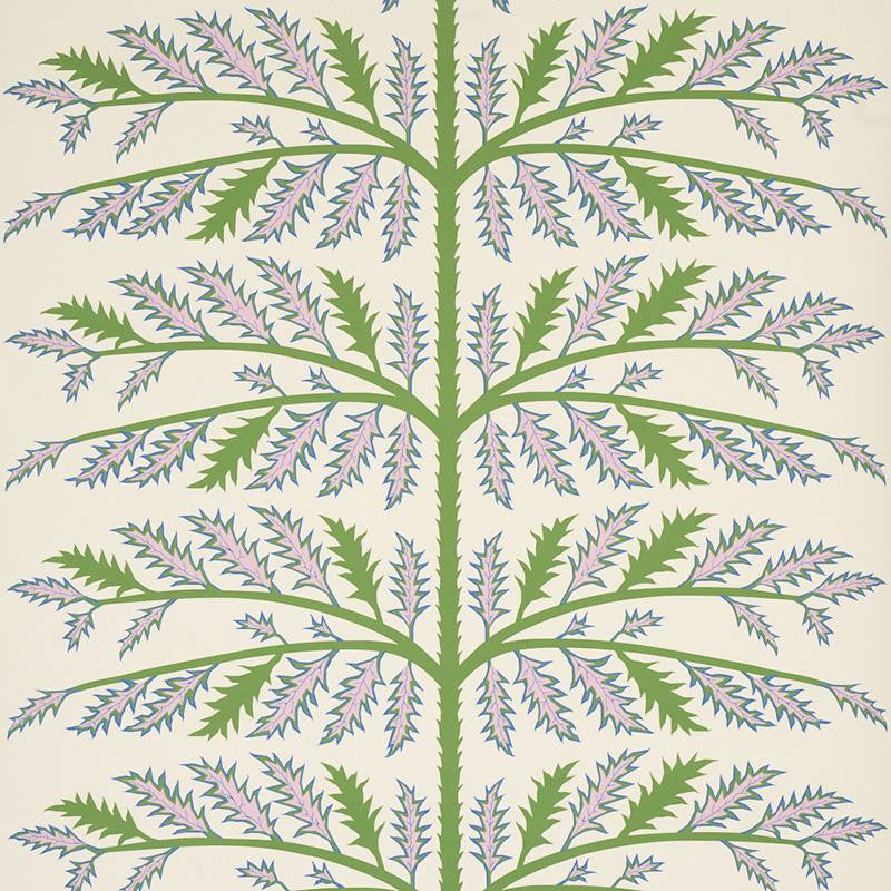 Thistle Ivory 5011430 by Schumacher Wallpaper Neisha Crosland 27.0" - Fabric Carolina -