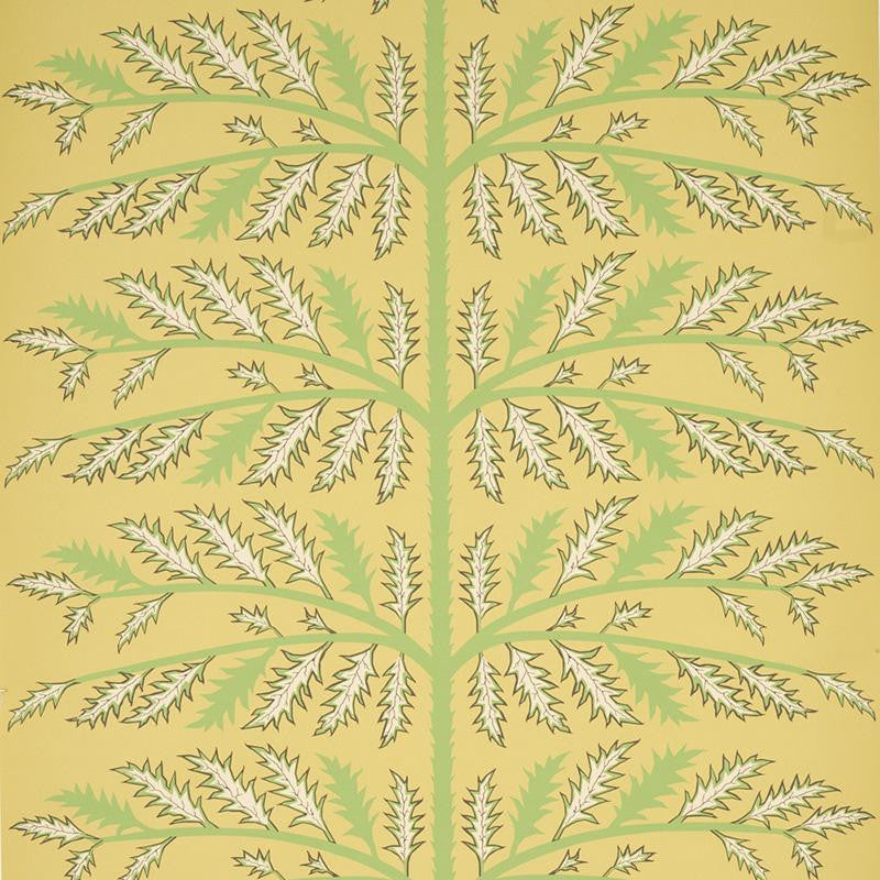 Thistle Mustard 5011432 by Schumacher Wallpaper Neisha Crosland 27.0" - Fabric Carolina -