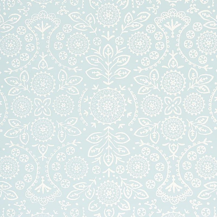 Tiana Sky 5011840 by Schumacher Wallpaper Bohemia 13.5" - Fabric Carolina -