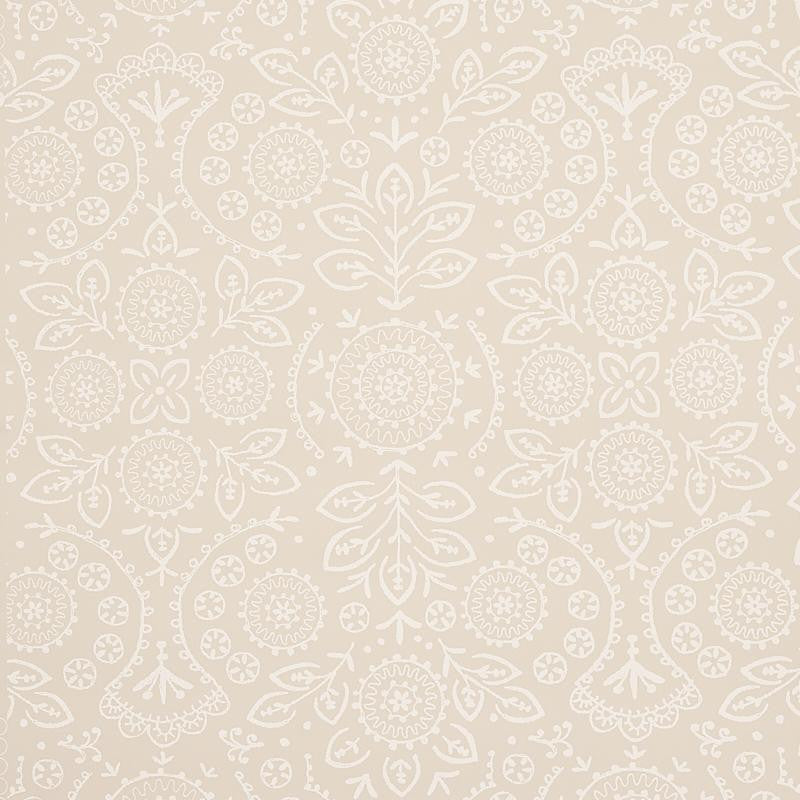 Tiana Natural 5011841 by Schumacher Wallpaper Bohemia 13.5" - Fabric Carolina -