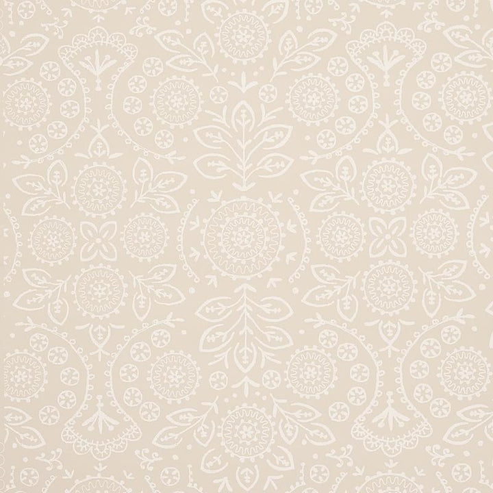 Tiana Natural 5011841 by Schumacher Wallpaper Bohemia 13.5" - Fabric Carolina -