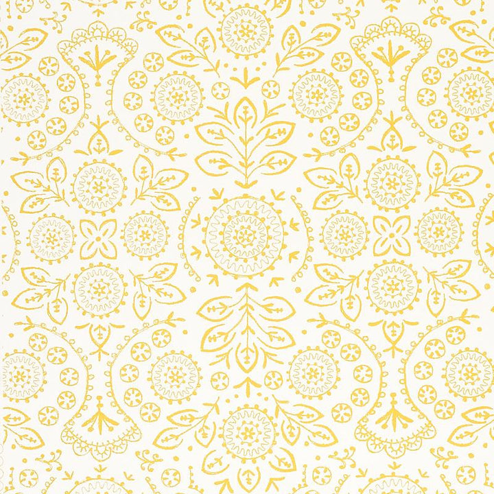 Tiana Yellow 5011842 by Schumacher Wallpaper Bohemia 13.5" - Fabric Carolina -
