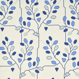 Tumble Weed Delft Blue 5011420 by Schumacher Wallpaper